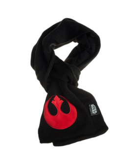 Star Wars - Black Scarf With Red Rebel Alliance Fleece Logo 1